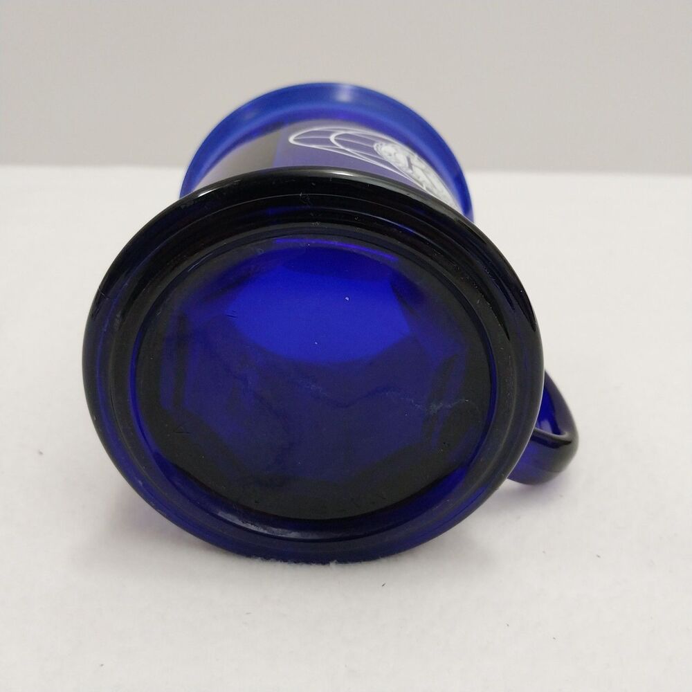 Kiwanis International Coffee Cup Blue Cobalt Glass #X12 - Picture 7 of 7